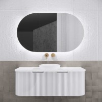 London Oval Led Mirror Shaving Cabinet
